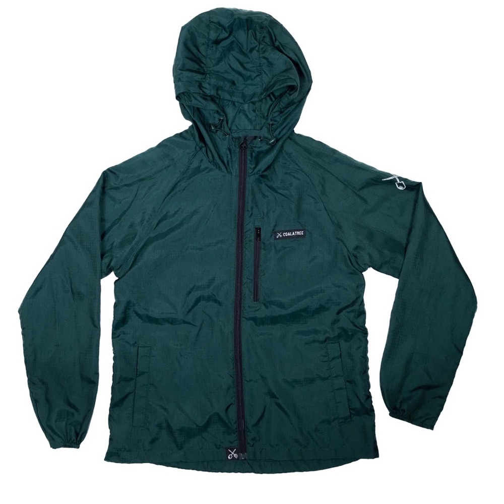 NWT COALATREE The Whistler Self-Healing Windbreaker in Green Size S
